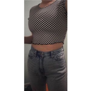 Checkered Crop Top